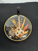 Vintage bolglas met droogbloemen, Ophalen of Verzenden, ?, ?, ?