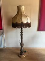 Mooie barok antieke vintage staande lamp lederen kap, Ophalen, Gebruikt, Barok vintage, Metaal