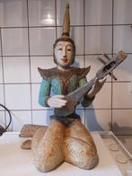 Thaise Boeddha houten sculptuur eind 19e eeuw, Antiek en Kunst, Ophalen of Verzenden