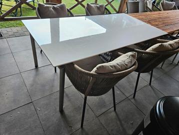 Bureau of eettafel in hoogglans wit 100x200cm beschikbaar voor biedingen