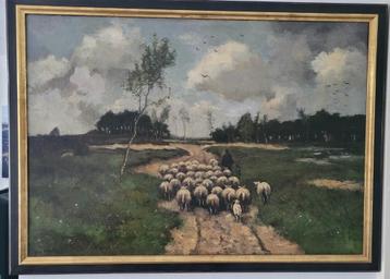 Eind 1800 - Bernard de Hoog Heidelandschap Schilderij