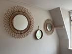 Rotan spiegels (1 spiegel al verkocht), Huis en Inrichting, Woonaccessoires | Spiegels, Ophalen, Minder dan 50 cm, Zo goed als nieuw