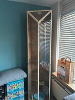 Mooie glasdeur vitrinekast met verlichting, Ophalen, Gebruikt, 25 tot 50 cm, Glas