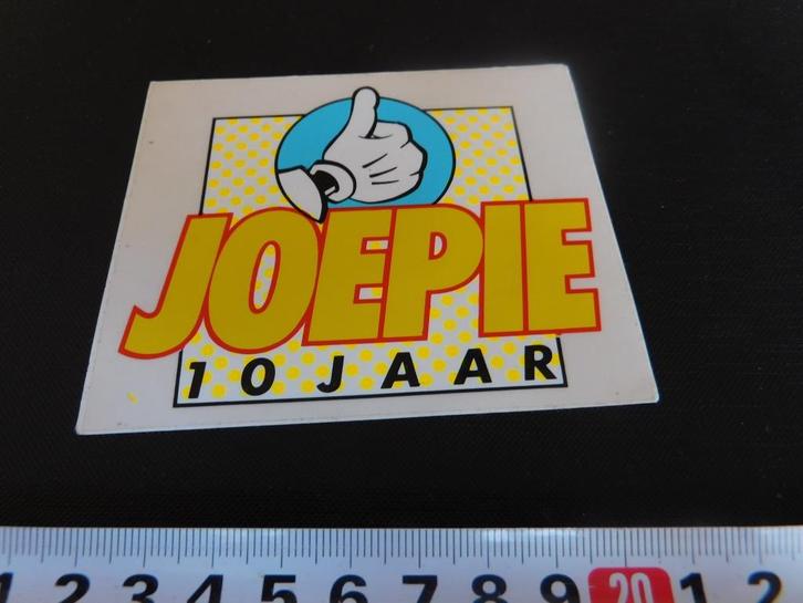 sticker JOEPIE 10 jaar, Verzamelen, Stickers, Zo goed als nieuw, Bedrijf of Vereniging, Ophalen
