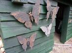 TUINDECORATIE VLINDER VAN METAAL 2 MATEN 1 PRIJS, Tuin en Terras, Tuinwanddecoratie, Ophalen, Gebruikt