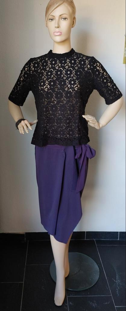 Yaya rok, 40, Kleding | Dames, Rokken, Zo goed als nieuw, Maat 38/40 (M), Paars, Onder de knie, Ophalen of Verzenden