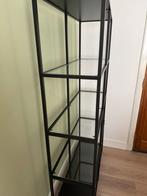 Vittsjo stellingkast Ikea zwart, Huis en Inrichting, Kasten | Vitrinekasten, Ophalen, Gebruikt, 100 tot 150 cm, Glas