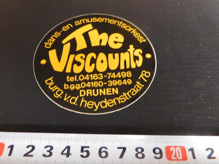 stickers Drunen THE VISCOUNTS dans- en amusementsorkest, Verzamelen, Stickers, Zo goed als nieuw, Ophalen