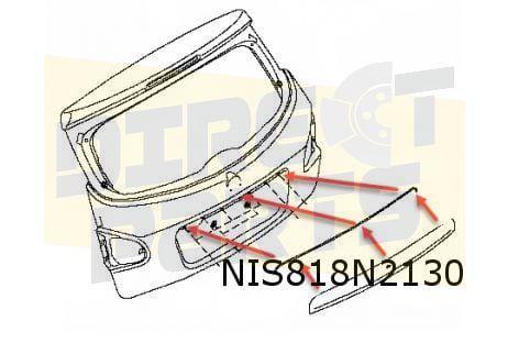 Nissan Qashqai achterklepgreep (bij camera) (versie Acenta /, Auto-onderdelen, Carrosserie en Plaatwerk, Achterklep, Nissan, Achter
