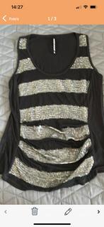 Glittertop Hemdje Karen Millen Maat S 36, Zwart, Ophalen of Verzenden, Zo goed als nieuw, Maat 36 (S)