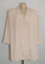Lichtbeige haute couture twinset van Edgar Vos, Kleding | Dames, Blouses en Tunieken, Verzenden, Zo goed als nieuw, Maat 42/44 (L)
