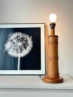 originele vintage design lamp van bamboo jaren 70 - 80, Ophalen of Verzenden, Zo goed als nieuw, Hout, Minder dan 50 cm