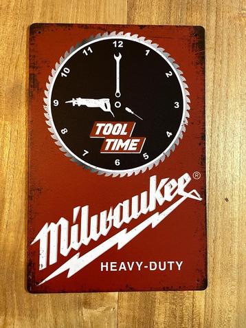 Milwaukee Tool Time metalen reclamebord (Old Look) beschikbaar voor biedingen
