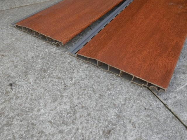 Keraliet/kunststof stroken houtlook, restant, 120 cm. lang., Doe-het-zelf en Verbouw, Platen en Panelen, Nieuw, Overige materialen