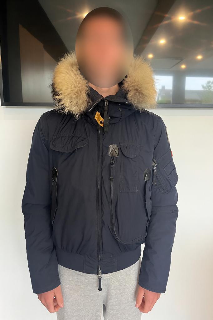 Parajumpers Masterlight USAF 210 Downjas - Bontvoering, Kleding | Dames, Jassen | Winter, Zo goed als nieuw, Blauw, Ophalen of Verzenden