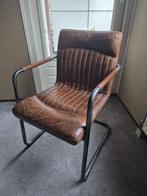 Rofra lederen eetkamer stoelen, Huis en Inrichting, Stoelen, Ophalen, Bruin, Leer, Zo goed als nieuw