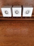 3 moderne witte opbouwspots led draai en kantelbaar dimbaar, Ophalen, Zo goed als nieuw, Led