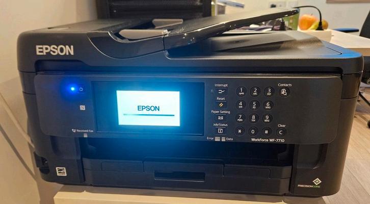 Epson WF-7710 verstopte printerkoppen, Computers en Software, Printers, Gebruikt, All-in-one, Inkjetprinter, Faxen, Kleur printen