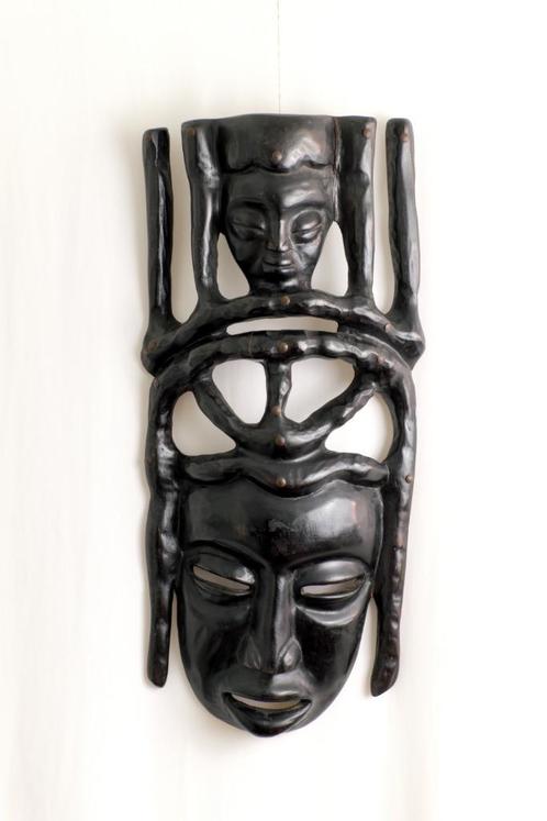 Prachtig groot masker uit Haïti, Antiek en Kunst, Kunst | Niet-Westerse kunst, Ophalen of Verzenden