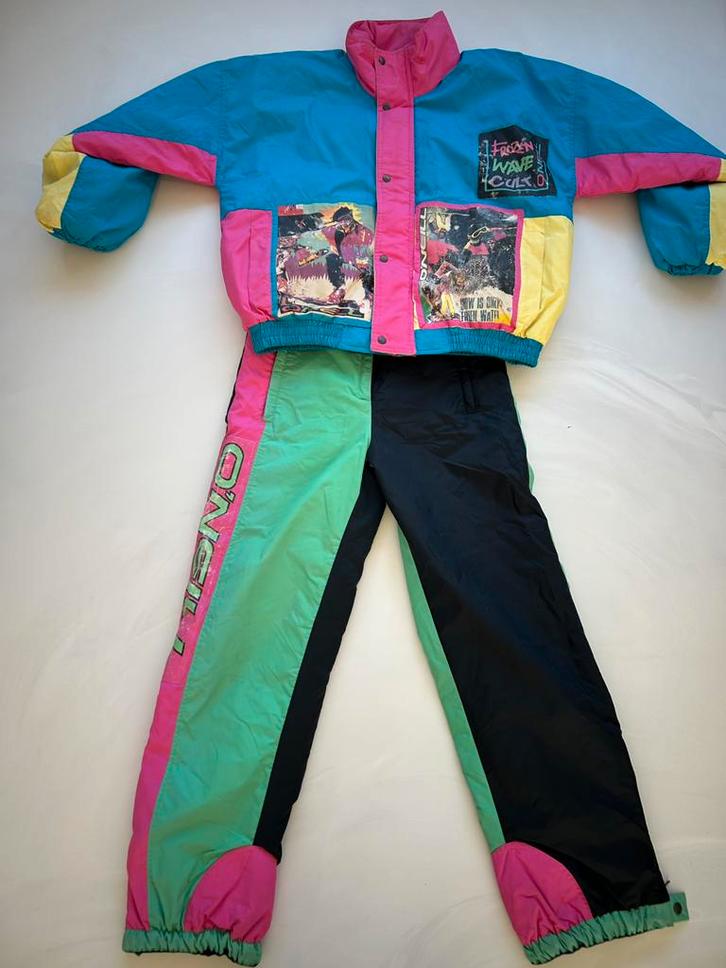 Vintage Fout Skipak O’Neill Jas & Broek M, Kleding | Heren, Wintersportkleding, Gedragen, Pak, Maat 48/50 (M), Ophalen of Verzenden