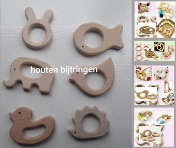 Houten dier, bijtdier, bijtring (visje, olifantje, vogeltj  beschikbaar voor biedingen