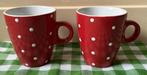 2 Mokjes polkadot rood witte stippen Union pacific tableware, Huis en Inrichting, Keuken | Servies, Ophalen of Verzenden, Gebruikt