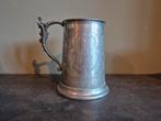 Mooie gegraveerde tinnen pul / jug, Antiek en Kunst, Antiek | Tin, Ophalen of Verzenden