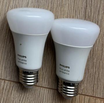 2x Philips Hue -White Ambience - 806 lumen - E27 beschikbaar voor biedingen