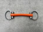 Winderen oranje bit bustrens dubbel gebroken stang 125 mm, Dieren en Toebehoren, Paarden en Pony's | Hoofdstellen en Tuigage, Ophalen of Verzenden