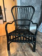 Zwarte rotan stoel (Ikea), Huis en Inrichting, Ophalen, Zo goed als nieuw, Zwart, Eén