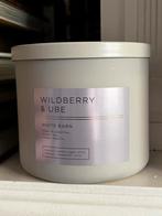 Bath & Body works kaars, Wildberry & Ube, nieuw, 3-wick, Huis en Inrichting, Woonaccessoires | Kandelaars en Kaarsen, Overige materialen