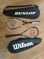 2 squashrackets met hoezen, Sport en Fitness, Squash, Ophalen, Gebruikt, Racket, Met hoes
