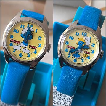 Bradley 70s Smurf & Smurfin Horloge Opwindbaar 27mm Vintage beschikbaar voor biedingen