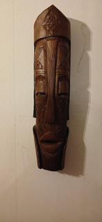 houten handgesneden wandmasker € 50,00, Ophalen