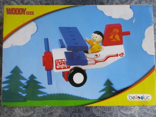 nieuw ! Woody Click vliegtuig bouwset - van Beleduc, Kinderen en Baby's, Speelgoed | Houten speelgoed, Nieuw, Overige typen, Ophalen of Verzenden