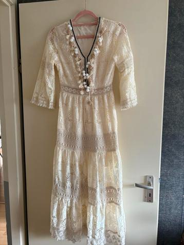 Super mooie lange zomerse BoHo Ibiza jurk met kant mt M ZGAN beschikbaar voor biedingen