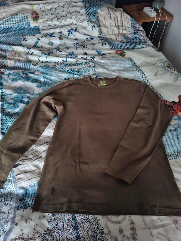 Sutherland Bruin/groen Heren Shirt XX-Large, Kleding | Heren, T-shirts, Zo goed als nieuw, Overige maten, Bruin, Ophalen
