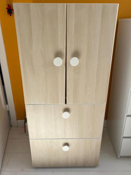 Kledingkast kinderkamer - wit + berken, Kinderen en Baby's, Kinderkamer | Commodes en Kasten, Gebruikt, Kast, 105 cm of meer, Minder dan 75 cm