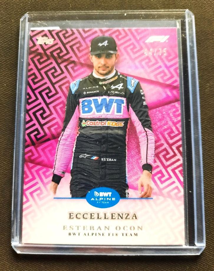 Esteban Ocon Topps Eccellenza F1 2024 Parallel kaart /75, Hobby en Vrije tijd, Stickers en Plaatjes, Nieuw, Plaatje, Ophalen of Verzenden