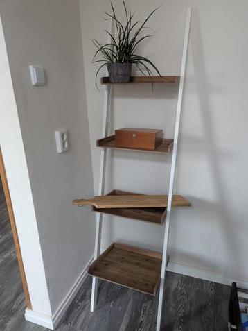 Ladderrek voor thee & kruiden – 4235165 cm, wit + hout beschikbaar voor biedingen