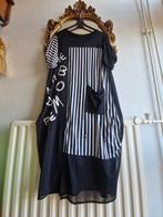 Nieuw! MAXLIVE zwart wit viscose apart ballon lange jurk, MAXLIVE, Ophalen of Verzenden, Zo goed als nieuw, Jurk