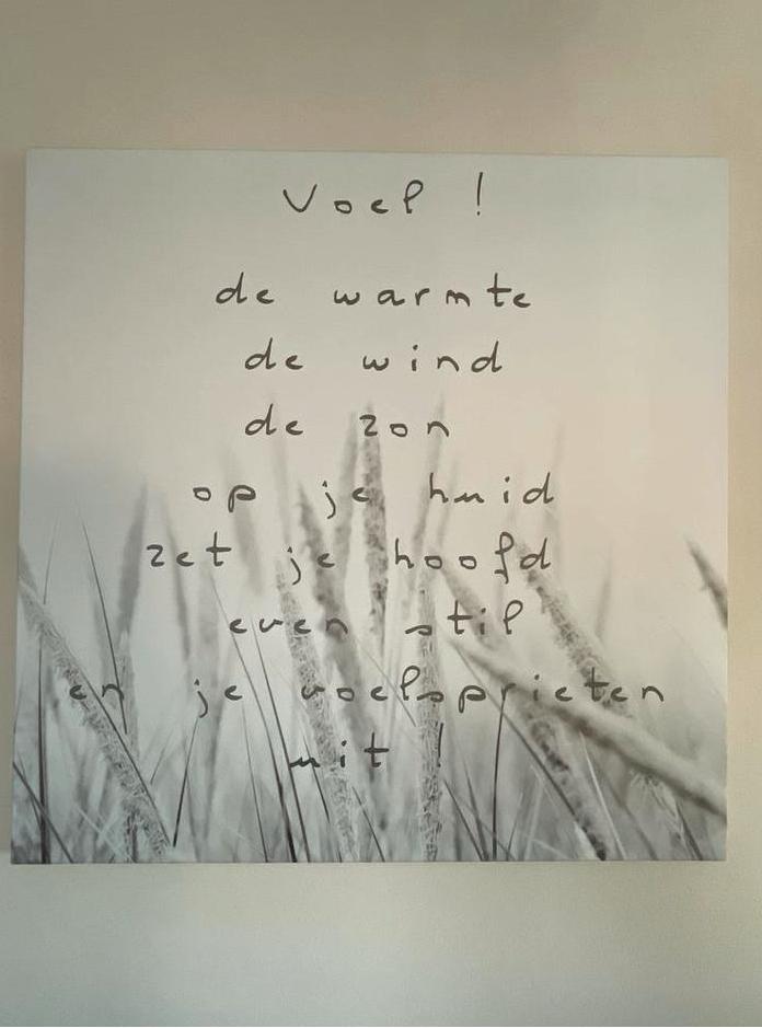Muurdecoratie met gedicht, Ophalen, 100 tot 125 cm, 75 cm of meer, Print