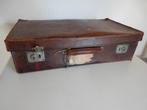 Antieke koffer van leer (met sleuteltje)., Antiek en Kunst, Antiek | Woonaccessoires, Ophalen