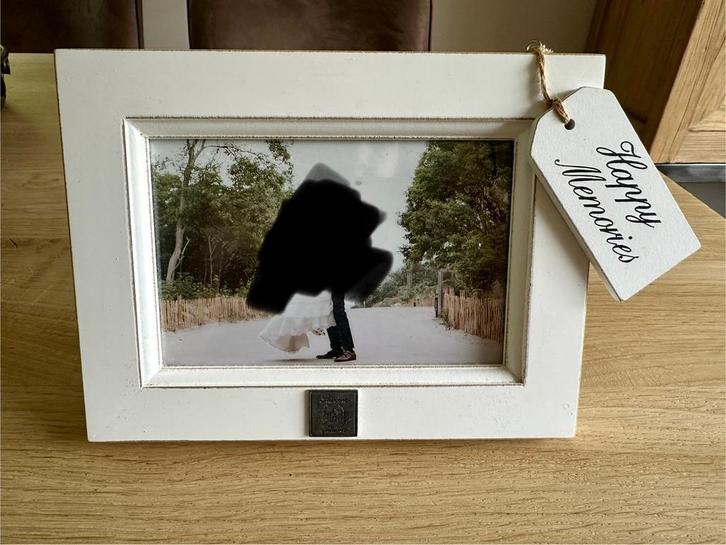Riviera Maison fotolijst Happy memories, Huis en Inrichting, Woonaccessoires | Lijsten, Zo goed als nieuw, Minder dan 50 cm, Hout