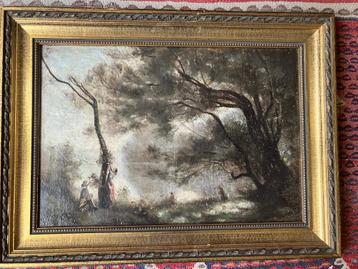 Fraai oud schilderij - olieverf op paneel beschikbaar voor biedingen