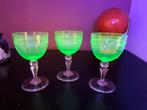Uranium glazen, Antiek en Kunst, Antiek | Glas en Kristal, Ophalen of Verzenden