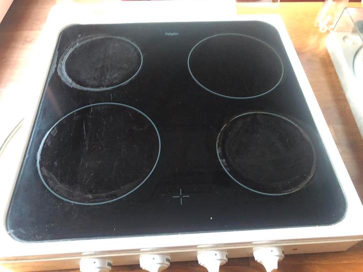 PELGRIM KERAMISCHE KOOKPLAAT MET GLAZEN KAP, Witgoed en Apparatuur, Kookplaten, Zo goed als nieuw, Ophalen of Verzenden