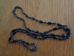 uit zwarte kunststof kralen 120 cm nr k 5300, Sieraden, Tassen en Uiterlijk, Ophalen of Verzenden, Nieuw, Zwart, Kunststof