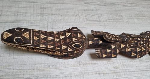 Gurunsi krokodillenmasker 150cm, etnografica Burkina Faso, Antiek en Kunst, Kunst | Niet-Westerse kunst, Ophalen of Verzenden