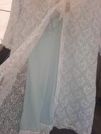 Vintage Lingerie setje lichtblauw met wit maat M, Kleding | Dames, Ophalen of Verzenden, Blauw, Setje